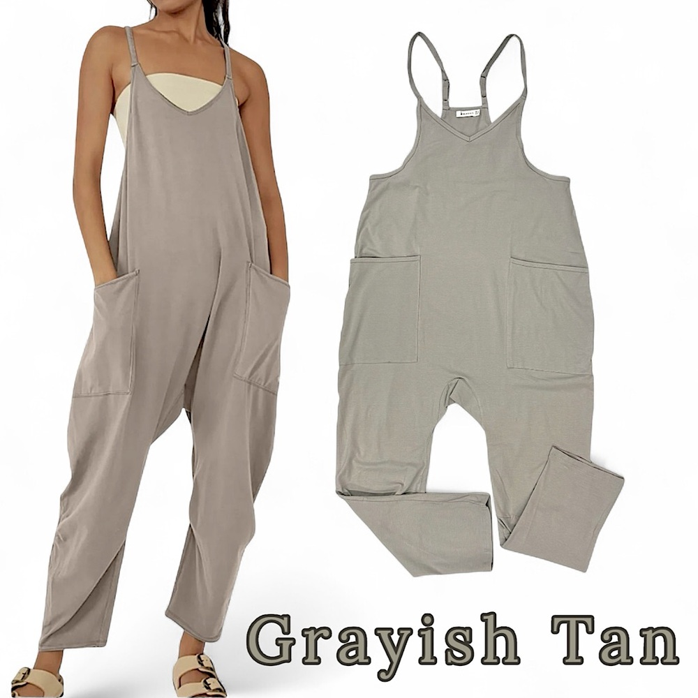 Casual V-Neck Sleeveless Harem Overall Jumpsuit - Picture 9 of 16